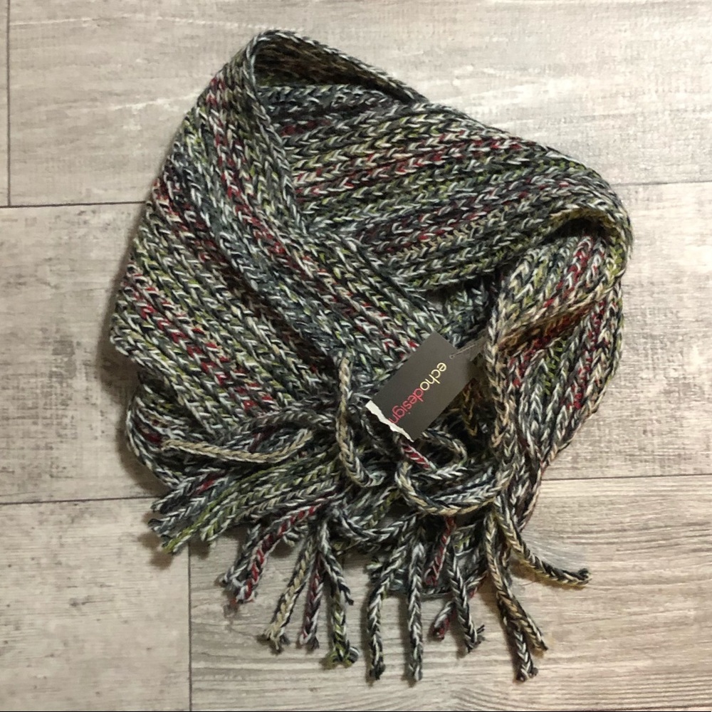 Echo Design Woven Style Scarf Multicolor New